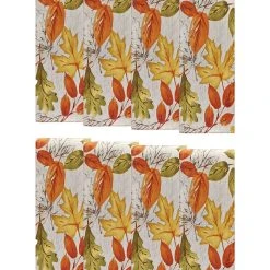 Elrene Autumn Leaves Fall Printed Napkins, Set Of 8