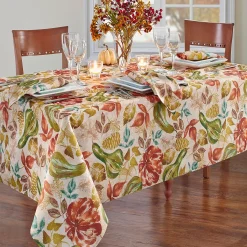 Elrene Gourd Gathering Fall Printed Tablecloth, 60 X 144