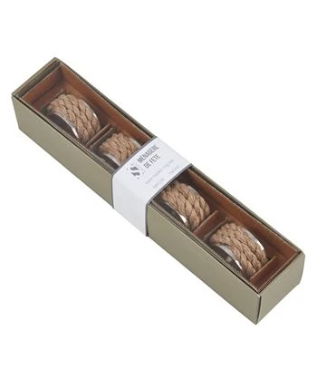 Saro Lifestyle Rope Design Aluminum Napkin Ring, Set Of 4 - Image 5
