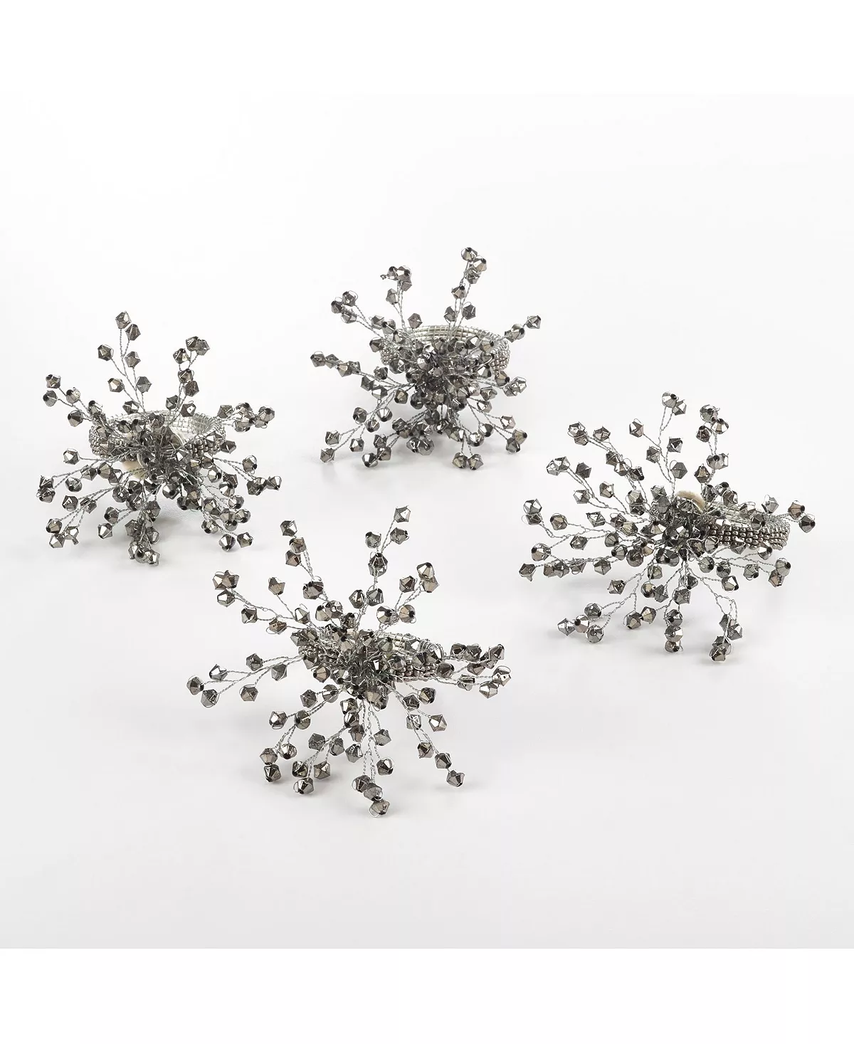 Saro Lifestyle Napkin Ring Collection Beaded Napkin Ring, Set Of 4 - Image 4
