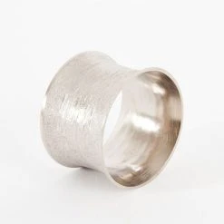 Saro Lifestyle Brushed Metal Napkin Ring, Set Of 4