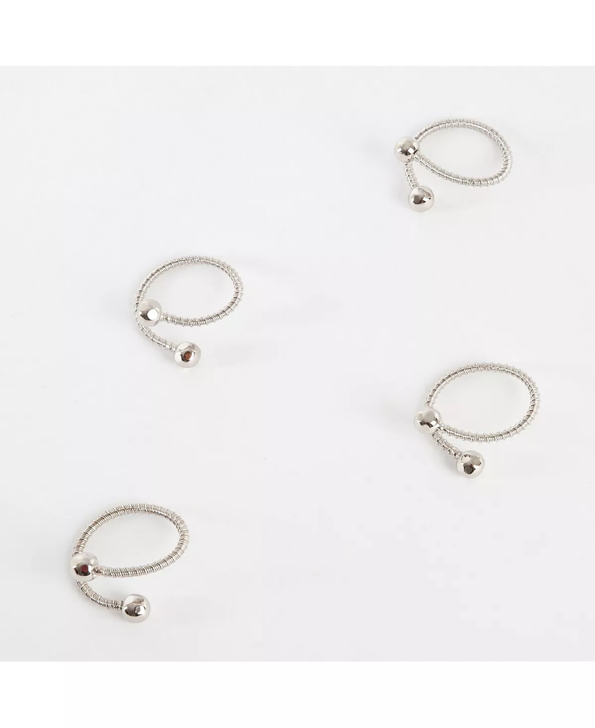 Saro Lifestyle Curled Design Napkin Ring, Set Of 4 - Image 3