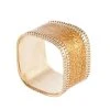 Saro Lifestyle Parkling Square Design Napkin Ring Set Of 4
