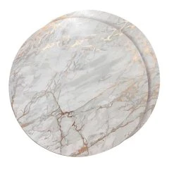 Dainty Home Foiled Marble Granite Thick Cork Heat Resistant 15 Placemats - Set Of 2