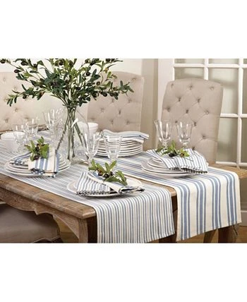 Saro Lifestyle Dauphine Collection Striped Design Table Runner - Image 3