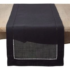 Saro Lifestyle Classic Hemstitch Border Table Runner, 16 X 72
