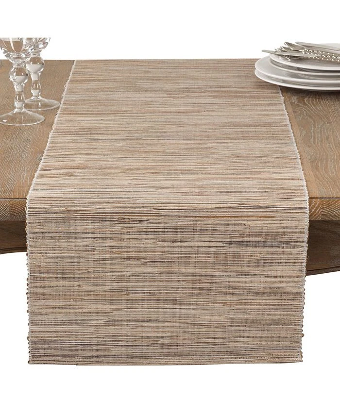 Saro Lifestyle Himmering Woven Nubby Texture Water Hyacinth Table Runner