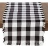 Saro Lifestyle Cotton Runner With Buffalo Plaid And Fringe Design, 16 X 72