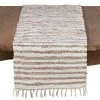 Saro Lifestyle Her And Cotton Woven Chindi Table Runner