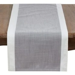 Saro Lifestyle Poly Runner With White Band Border