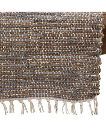 Saro Lifestyle Fringed Chindi Table Runner - Image 3