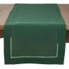 Saro Lifestyle Classic Hemstitch Border Table Runner, 16 X 120