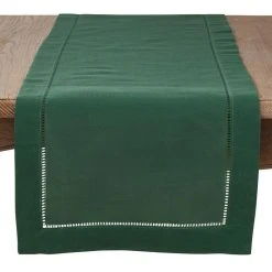 Saro Lifestyle Classic Hemstitch Border Table Runner, 16 X 120