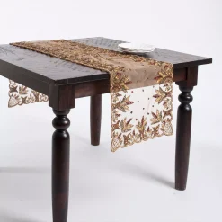 Saro Lifestyle Hand Beaded Design Table Runner, 16 X 72