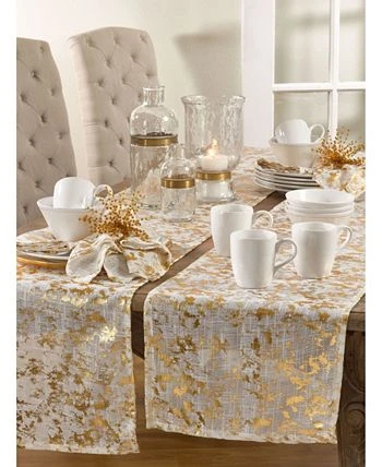 Saro Lifestyle Abstract Brushed Foil Design Runner - Image 2