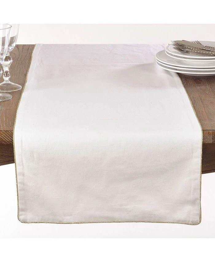Saro Lifestyle Uana Collection Metallic Trimmed Table Runner - Image 4
