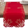 Saro Lifestyle Embroidered Angel Cherub Design Christmas Table Runner