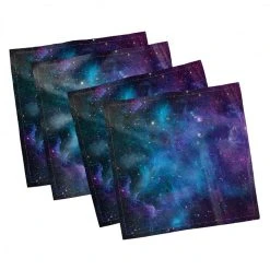 Ambesonne Outer Space Set Of 4 Napkins, 12 X 12