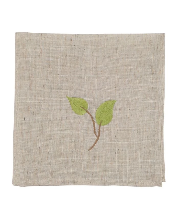 Saro Lifestyle Embroidered Vine Napkin Set Of 4