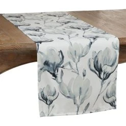 Saro Lifestyle Watercolor Floral Runner