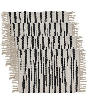 Saro Lifestyle Zebra Chindi Placemat Set Of 4 - Image 2