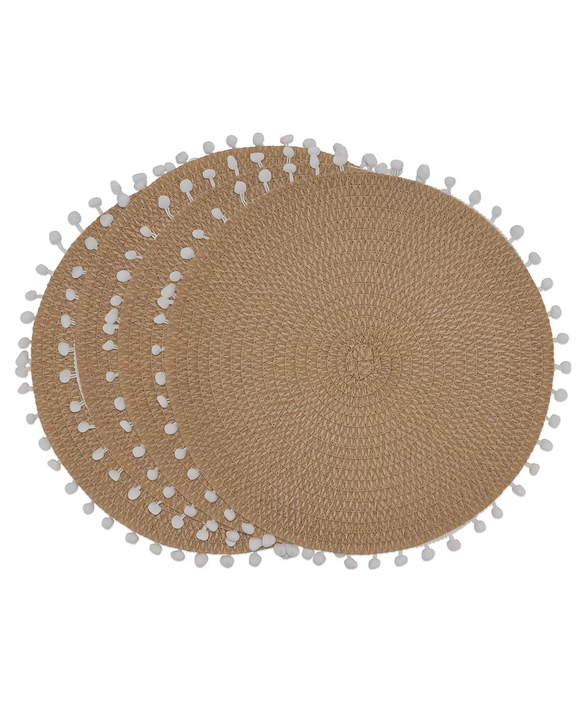 Saro Lifestyle Pom Pom Placemat Set Of 4 - Image 3
