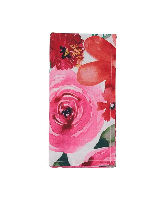 Saro Lifestyle Nta Monica Floral Napkin Set Of 12