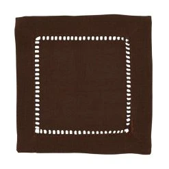 Saro Lifestyle Hemstitched Border Cocktail Napkin Set Of 12