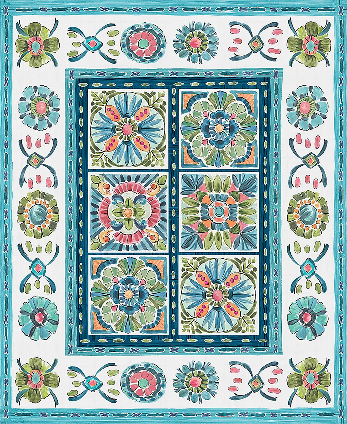 Laural Home Boho Plaza 70x84 Tablecloth - Image 3