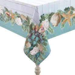 Laural Home Christmas By The Sea Tablecloth - 70 X 84
