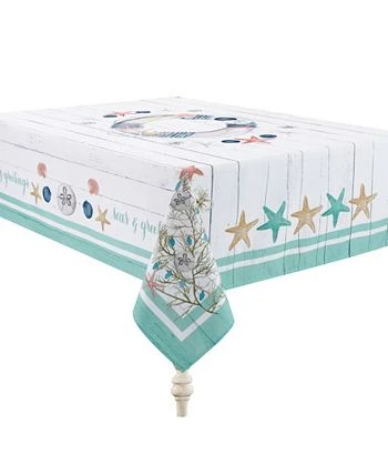Laural Home Coastal Christmas Tablecloth - 70 X 144 - Image 2