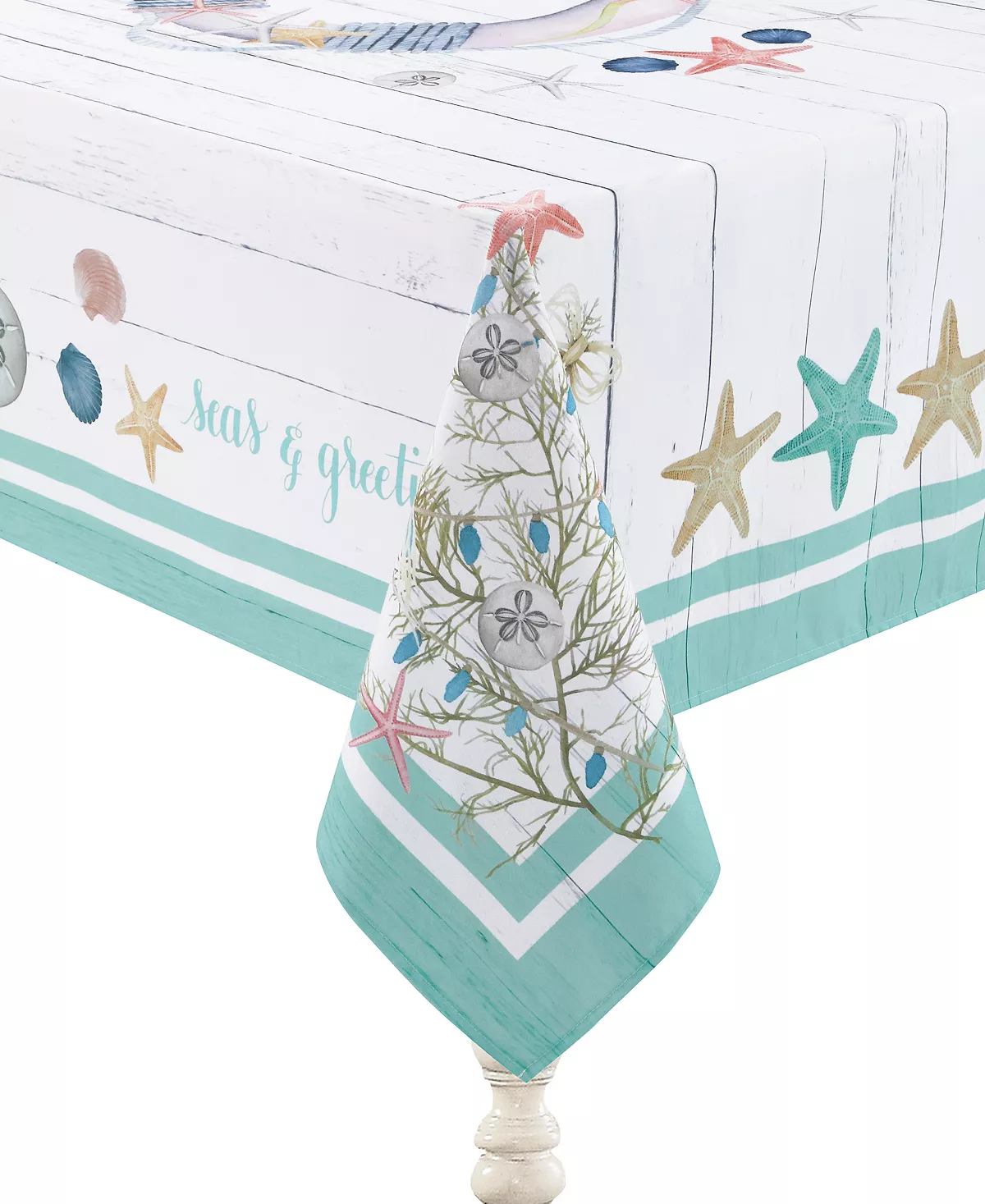 Laural Home Coastal Christmas Tablecloth - 70 X 144
