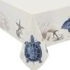 Laural Home Seaside Postcard Tablecloth - 70 X 84