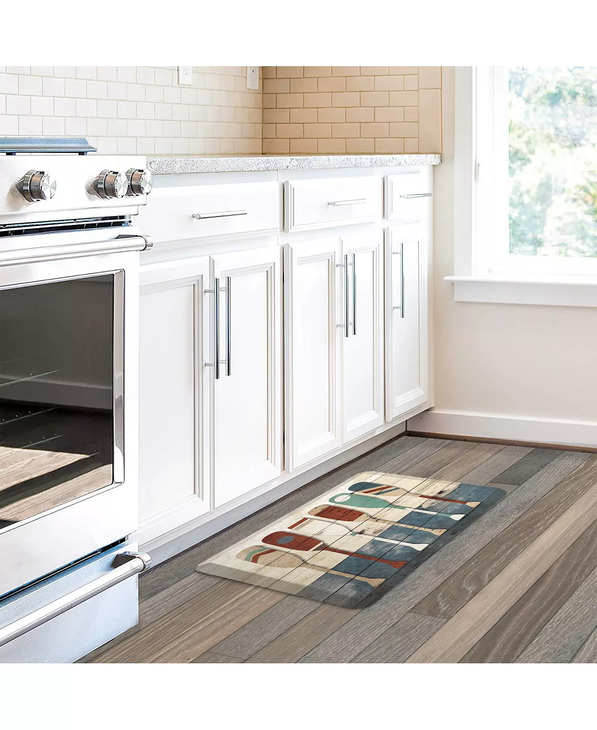 Laural Home Playful Oars Kitchen Mat - Image 2