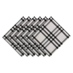 Design Imports Homestead Plaid Table Toppers, 20 X 20, Set Of 6