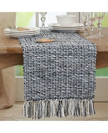 Saro Lifestyle Woven Design Long Table Runner, 72 X 16 - Image 3