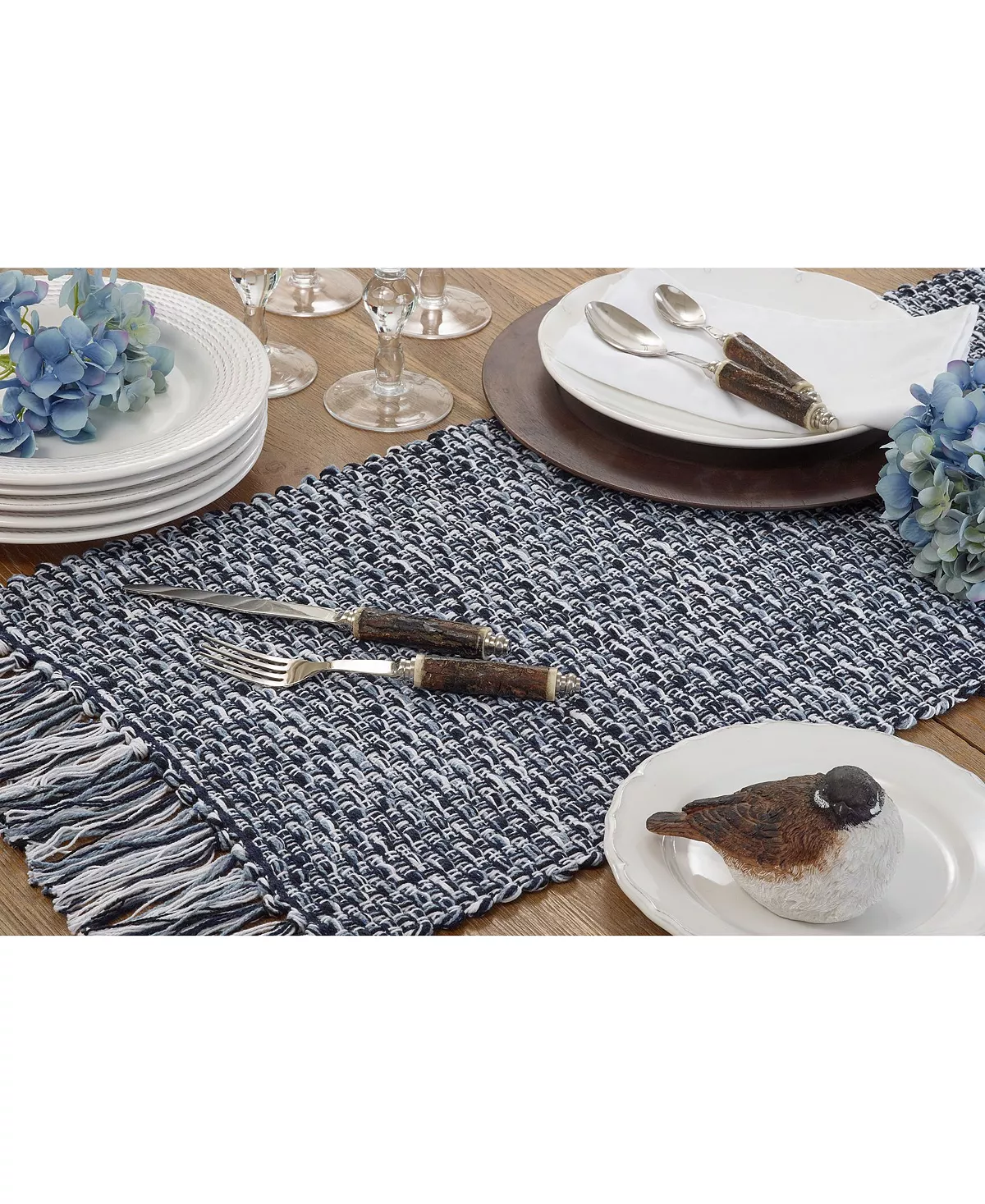 Saro Lifestyle Woven Design Long Table Runner, 72 X 16 - Image 4