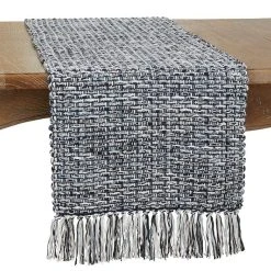 Saro Lifestyle Woven Design Long Table Runner, 72 X 16