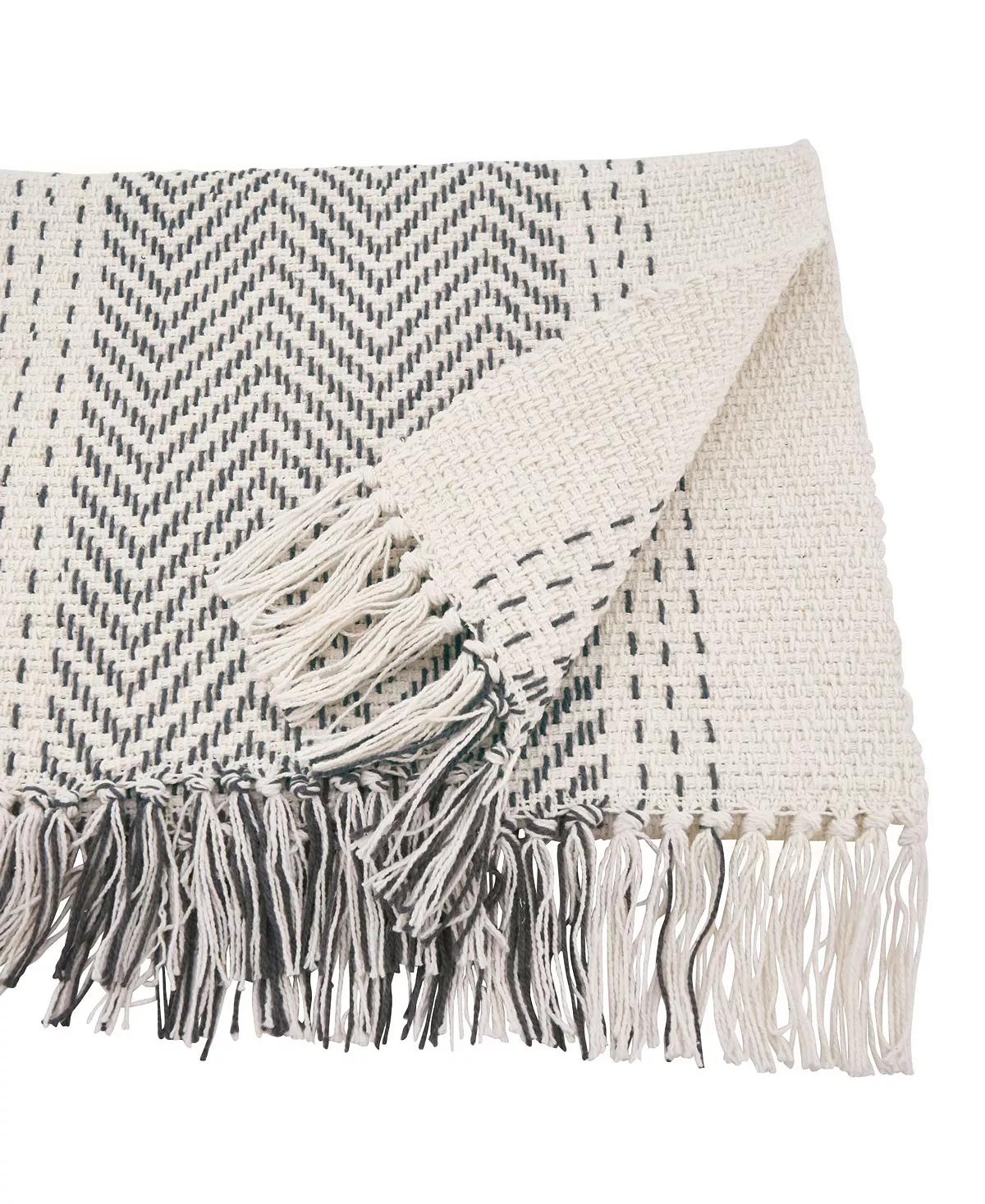 Saro Lifestyle Table Runner With Kantha Stitch Design, 54 X 16 - Image 2