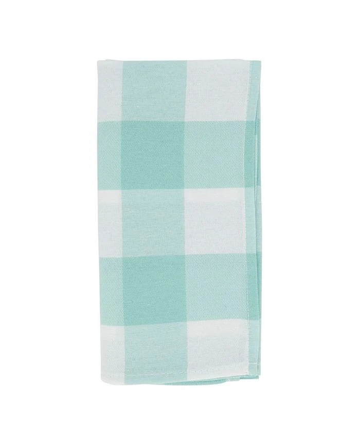 Saro Lifestyle Buffalo Plaid Check Pattern Design Cotton Napkins, Set Of 4, 20 X 20