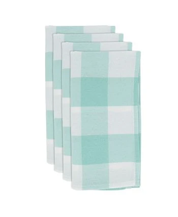 Saro Lifestyle Buffalo Plaid Check Pattern Design Cotton Napkins, Set Of 4, 20 X 20 - Image 2