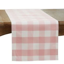 Saro Lifestyle Buffalo Plaid Cotton Blend Table Runner, 108 X 16