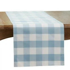 Saro Lifestyle Buffalo Plaid Cotton Blend Table Runner