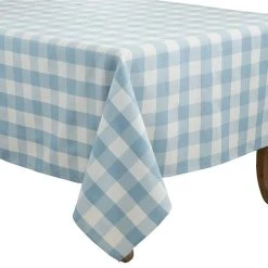 Saro Lifestyle Buffalo Plaid Design Cotton Blend Tablecloth, 70 X 70