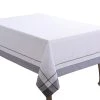 Saro Lifestyle Casual Tablecloth With Banded Border Design, 72 X 54