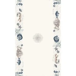 Laural Home Seaside Postcard Tablecloth, 144 X 70