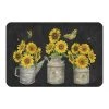 Laural Home Midnight Sunflower Kitchen Mat, 20 X 30
