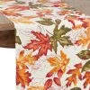 Saro Lifestyle Autumn Leaf Embroidered Table Runner, 108 X 16