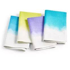 Elrene Assorted Ombré Tie Dye Fabric Napkins, Set Of 4