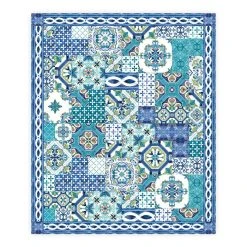 Laural Home Callisto Tiles Tablecloth, 70 X 84